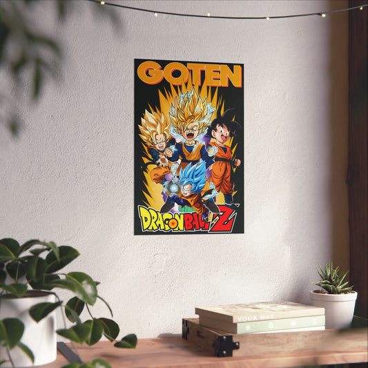 Goten “Next Gen Saiyan” Matte Vertical Poster | Dragon Ball Z Anime Wall Art