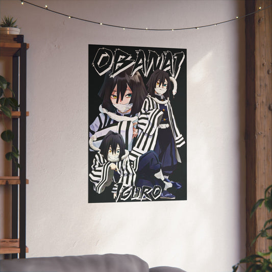 Obanai Iguro Serpent Hashira Poster | Anime-Inspired Matte Wall Art