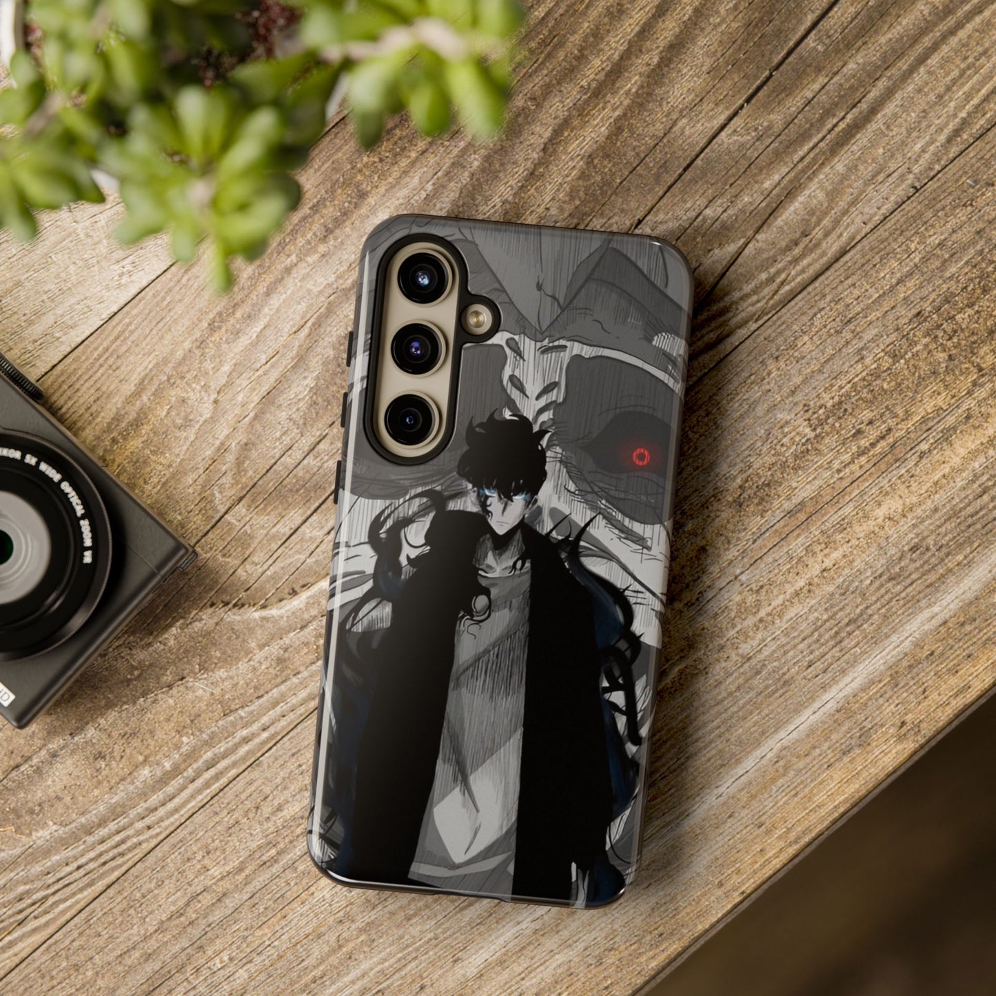Sung Jin-Woo Monarch’s Rise Double Layered Phone Case | Shadow Monarch Anime-Inspired Protective Case for iPhone & Samsung