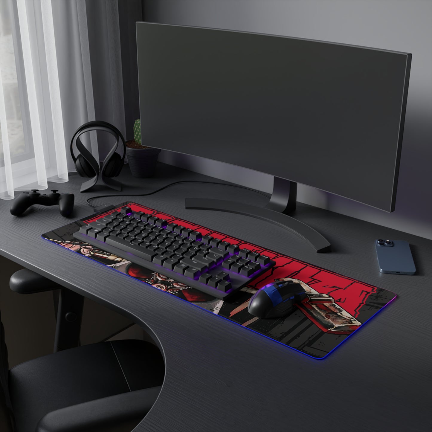 Rudo Surebrec IV LED Gaming Mouse Pad | Anime-Inspired Desk Mat