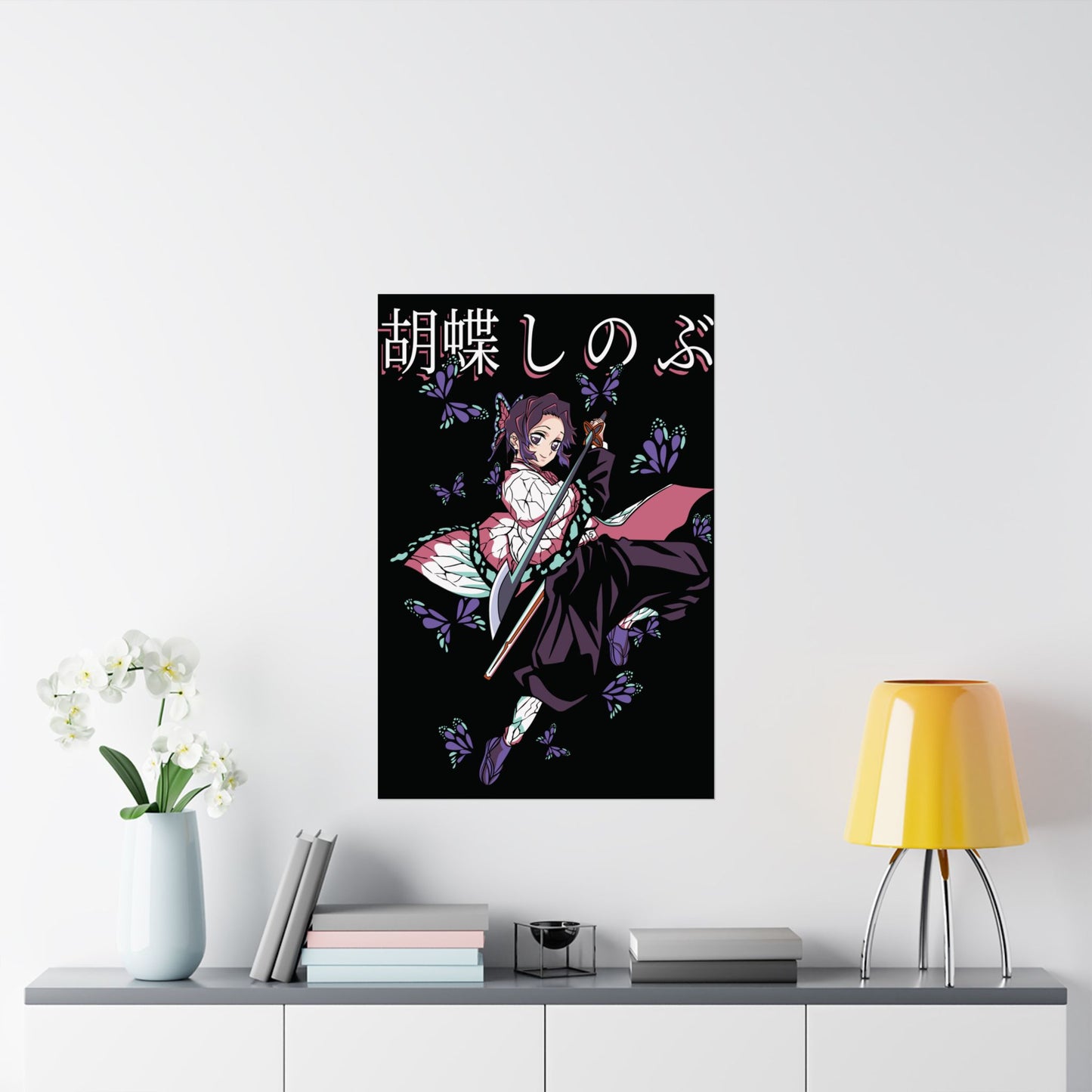 Shinobu Kocho Butterfly Dance Poster | Anime-Inspired Matte Wall Art