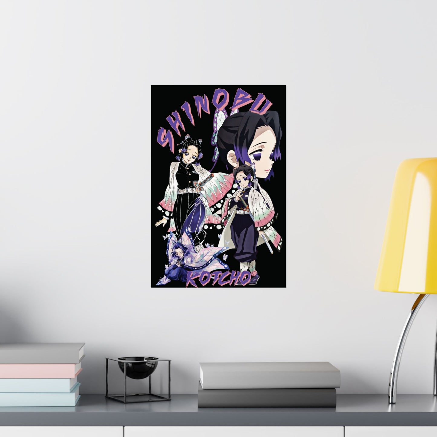 Shinobu Kocho Insect Hashira Poster | Anime-Inspired Matte Wall Art