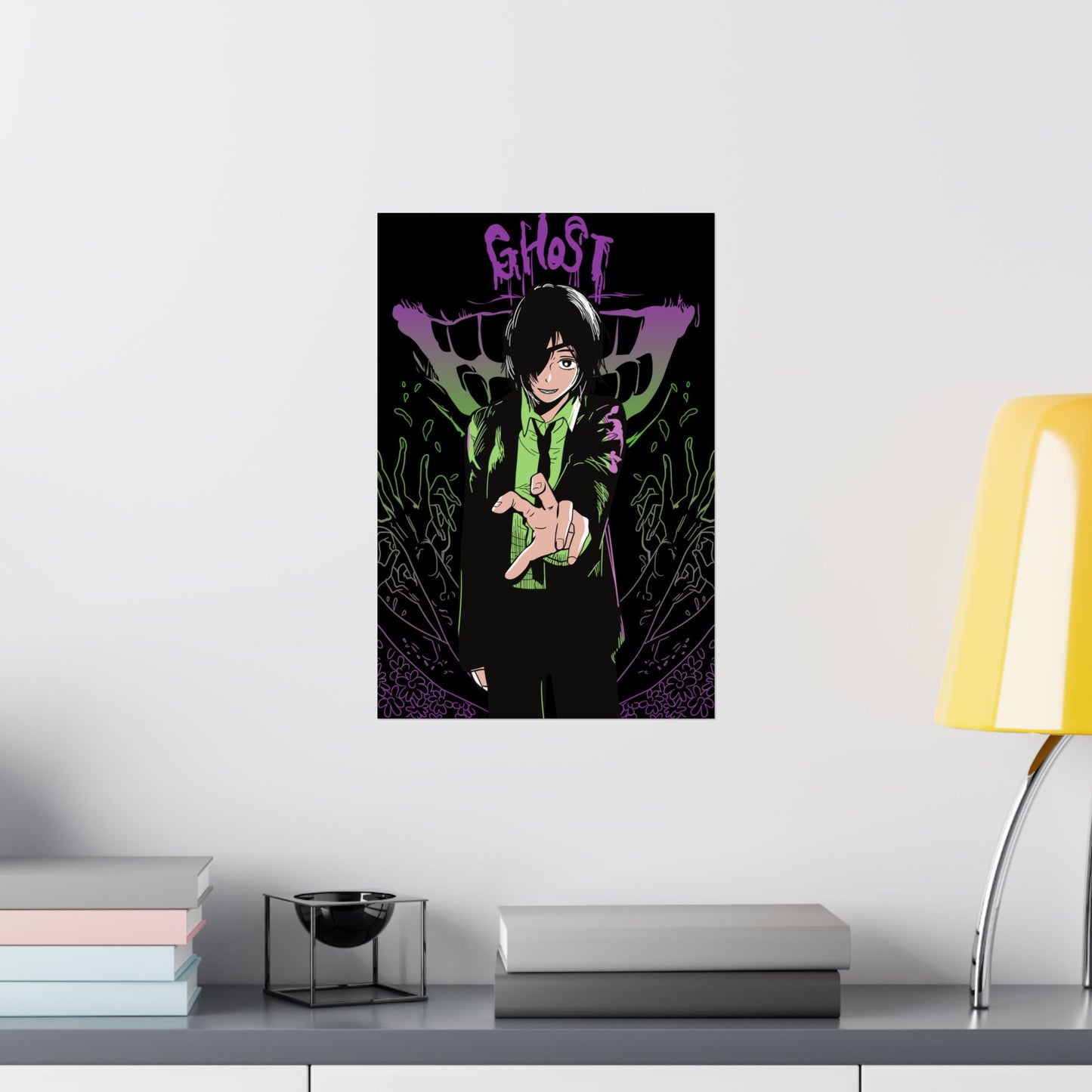 Ghost Himeno Matte Vertical Poster | Anime-Inspired Wall Art