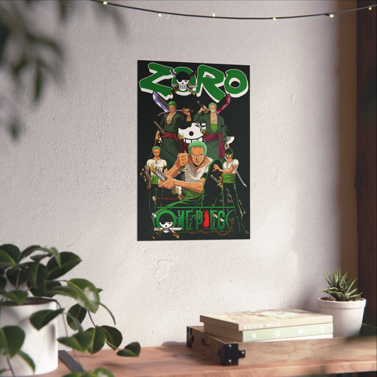 Zoro “King of Swords” Matte Vertical Poster | One Piece Anime Wall Art