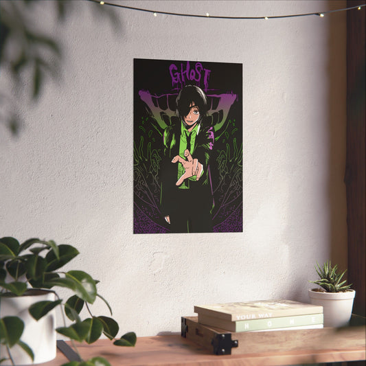 Ghost Himeno Matte Vertical Poster | Anime-Inspired Wall Art
