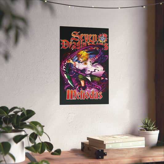 Dragon Sin Of Wrath Meliodas II Poster | Anime-Inspired Wall Art | Meliodas Demon Form Print | Otaku Manga Shonen Decor