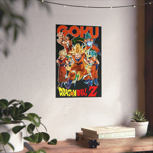 Goku “Legacy of Power” Matte Vertical Poster | Dragon Ball Z Anime Wall Art