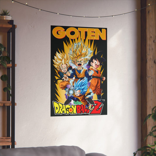 Goten “Next Gen Saiyan” Matte Vertical Poster | Dragon Ball Z Anime Wall Art