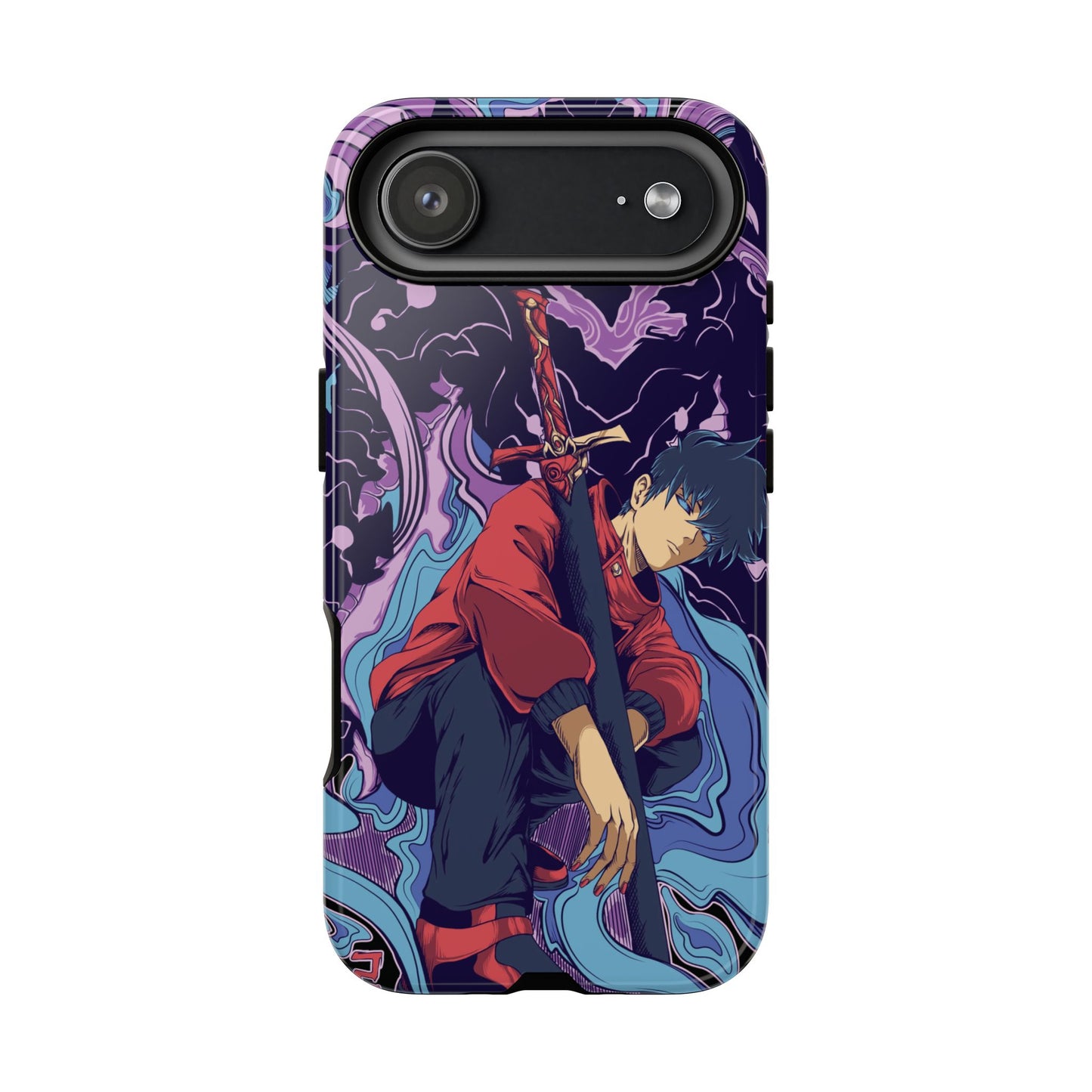 Sung Drip-Woo Double Layered Phone Case | Shadow Monarch Anime-Inspired Protective Case for iPhone & Samsung | Funny Anime Phone Cover