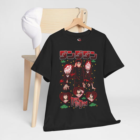 Okarun x Momo Unisex Heavy Cotton T-Shirt | Dandadan Anime Graphic Tee