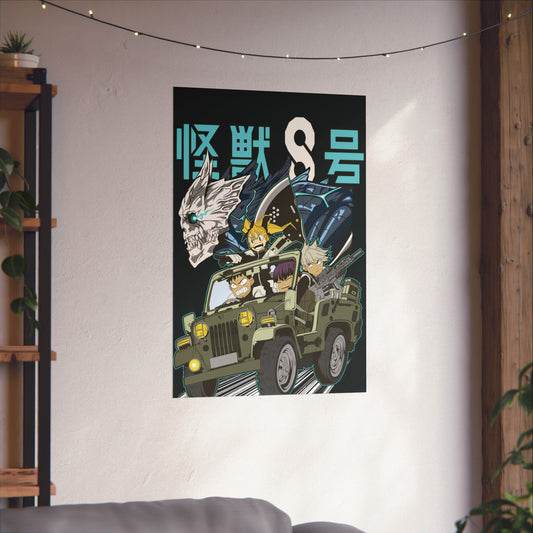 Third Division Mayhem Matte Vertical Poster | Kaiju No. 8 Anime Wall Art
