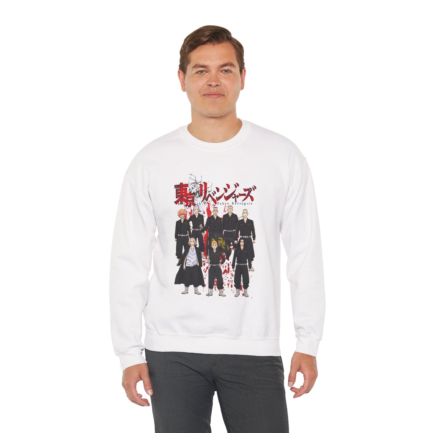 Toman Gang Elites Unisex Heavy Blend Crewneck Sweatshirt | Anime-Inspired Streetwear Graphic Sweater