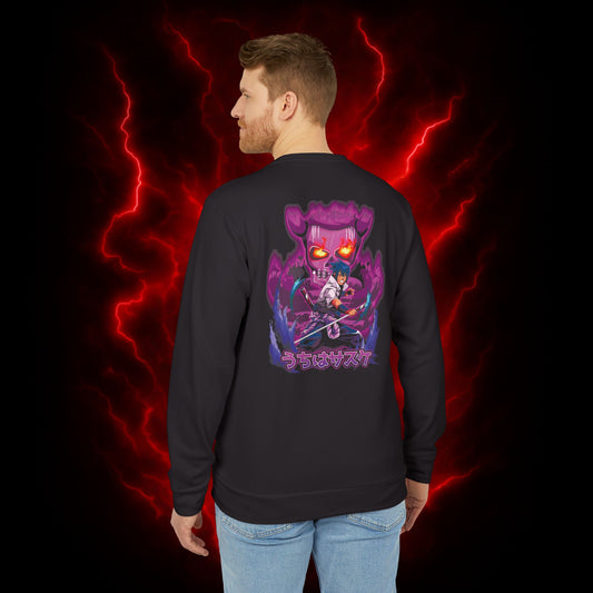 Sasuke Uchiha Susanoo Adidas Unisex Fleece Crewneck Sweatshirt