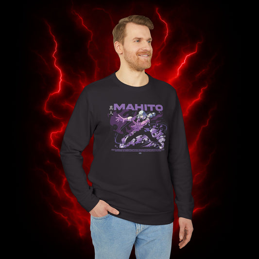 Cursed Spirit Mahito III Adidas Unisex Fleece Crewneck Sweatshirt