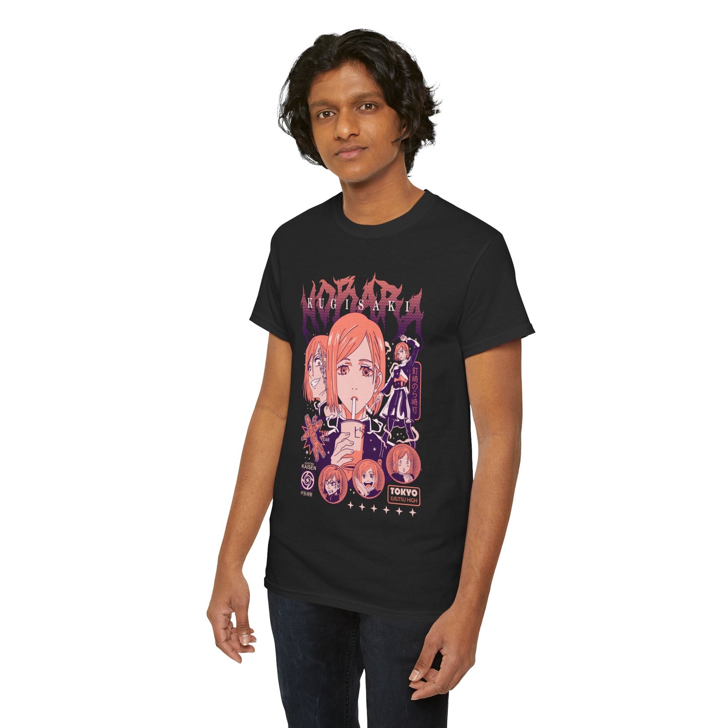 Nobara Kugisaki Unisex Heavy Cotton T-Shirt | Anime-Inspired Streetwear Graphic Tee | Anime Character Shirt