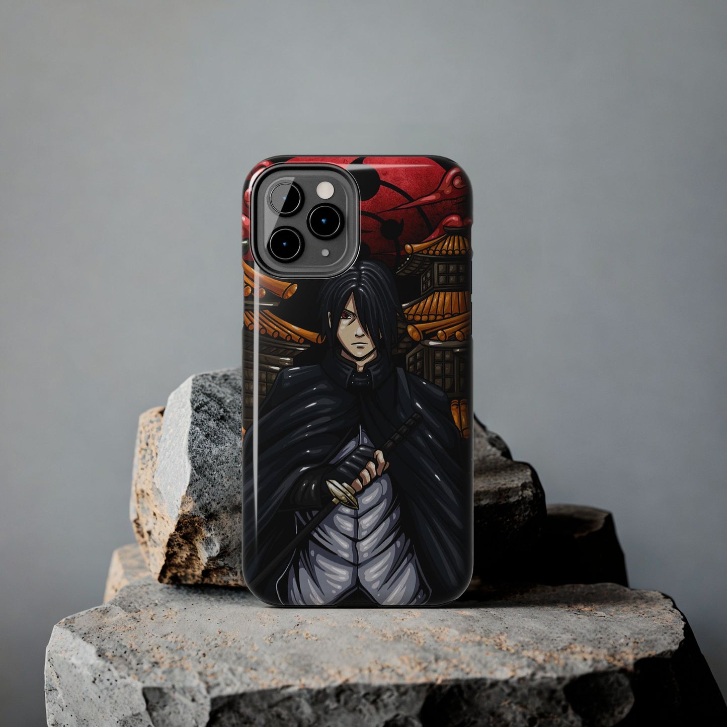 Sasuke Uchiha Infinite Tsukuyomi Phone Case | Anime-Inspired Protective Case | Mangekyo Sharingan Uchiha iPhone & Samsung Cover | Otaku Manga Case