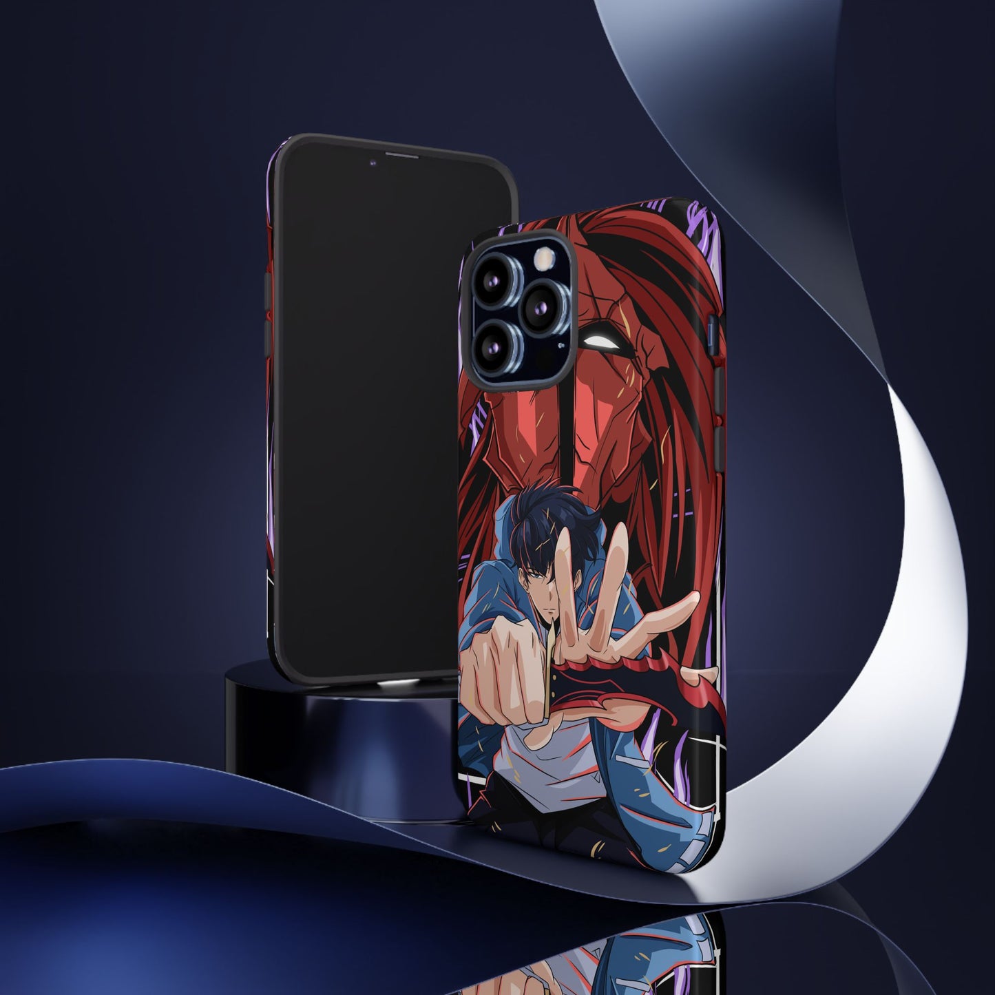 Sung Jin-Woo Igris’ Command Double Layered Phone Case | Shadow Army Anime-Inspired Protective Case for iPhone & Samsung