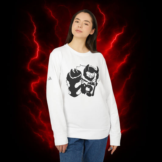 Chibi Iron Adidas Unisex Fleece Crewneck Sweatshirt