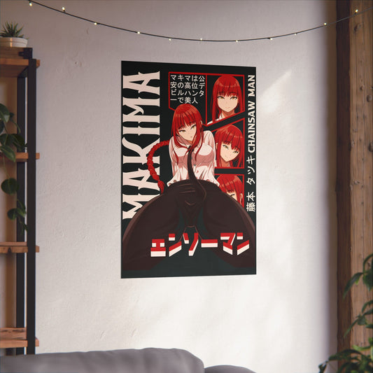 Mommy Makima Matte Vertical Poster | Chainsaw Man Wall Art | Anime Room Decor