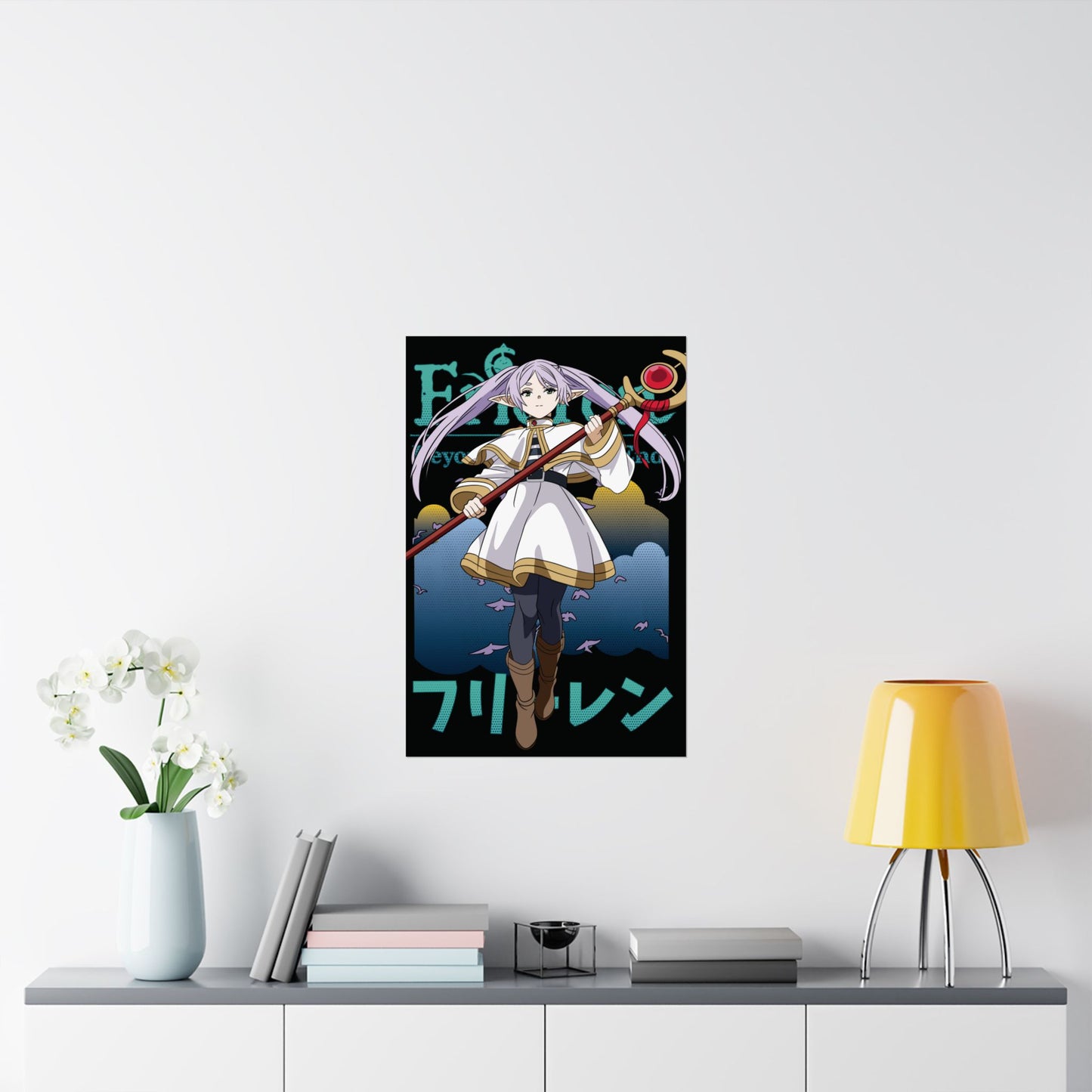 Frieren Matte Vertical Poster | Elven Mage Anime Wall Art | Anime-Inspired Poster
