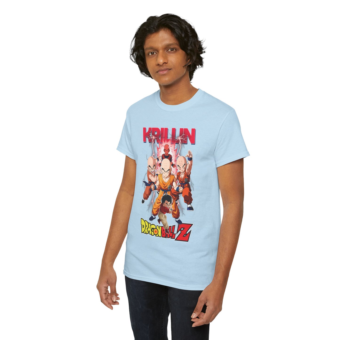 Krillin “Earth’s Strongest” Unisex Heavy Cotton T-Shirt | Dragon Ball Z Streetwear Tee