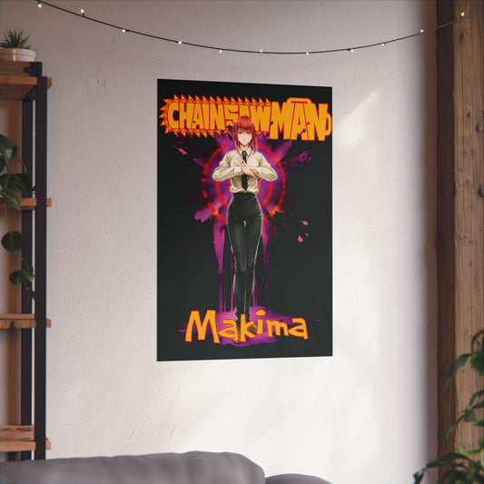 Control Devil Makima Matte Vertical Poster | Chainsaw Man Anime Wall Art