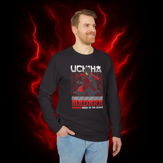 Ghost Of The Uchiha Madara Adidas Unisex Fleece Crewneck Sweatshirt
