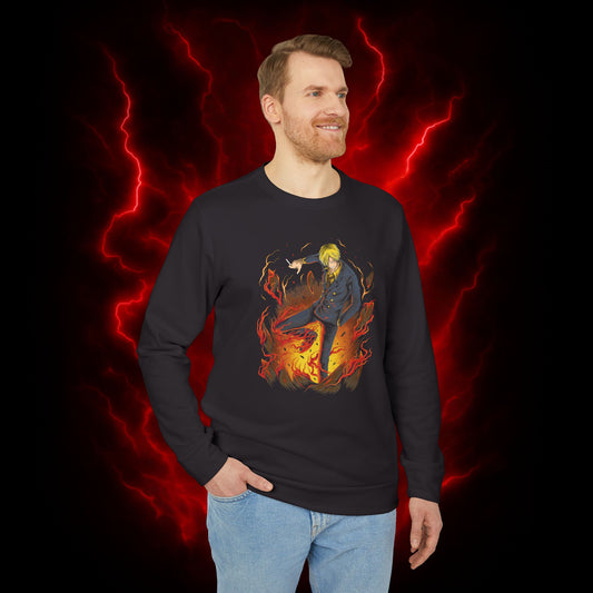Ifrit Jambe Sanji Adidas Unisex Fleece Crewneck Sweatshirt
