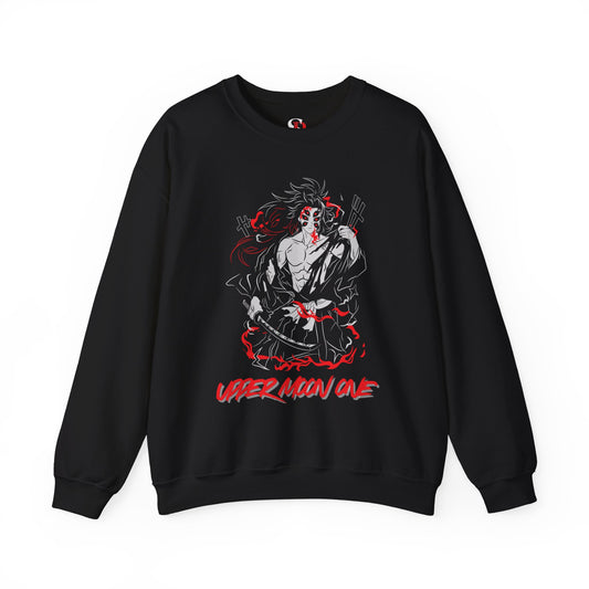 Kokushibo Crimson Aura Sweatshirt | Upper Moon One Demon Slayer Crewneck