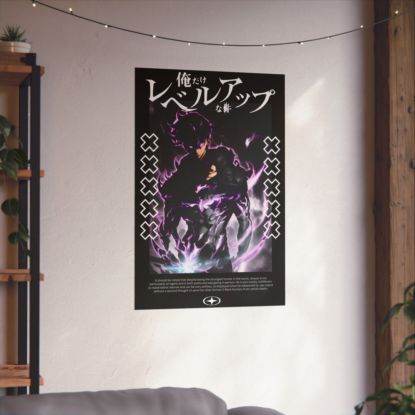 Sung Jin-Woo Shadow Monarch Awakening Matte Vertical Poster | Anime-Inspired Wall Art | Monarch Print