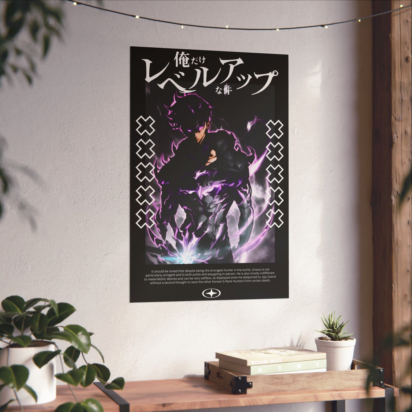 Sung Jin-Woo Shadow Monarch Awakening Matte Vertical Poster | Anime-Inspired Wall Art | Monarch Print