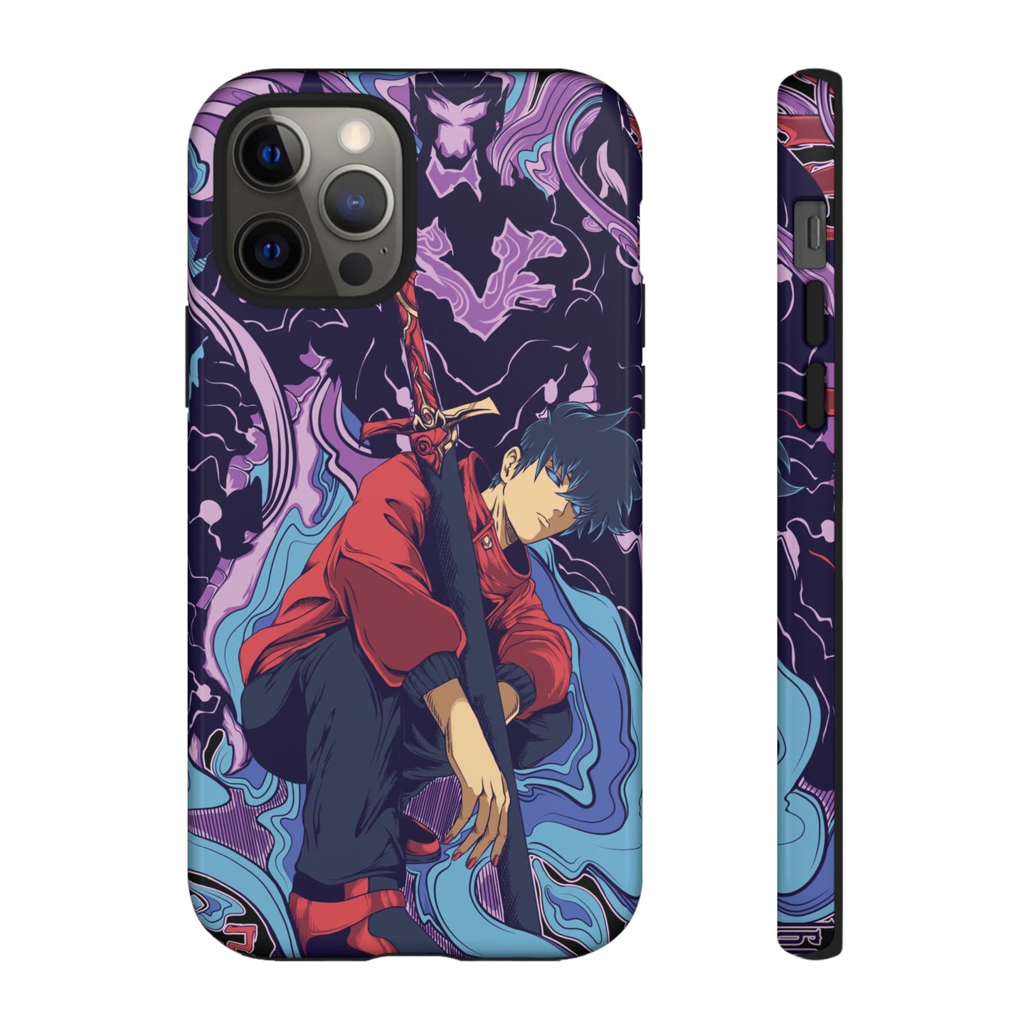 Sung Drip-Woo Double Layered Phone Case | Shadow Monarch Anime-Inspired Protective Case for iPhone & Samsung | Funny Anime Phone Cover