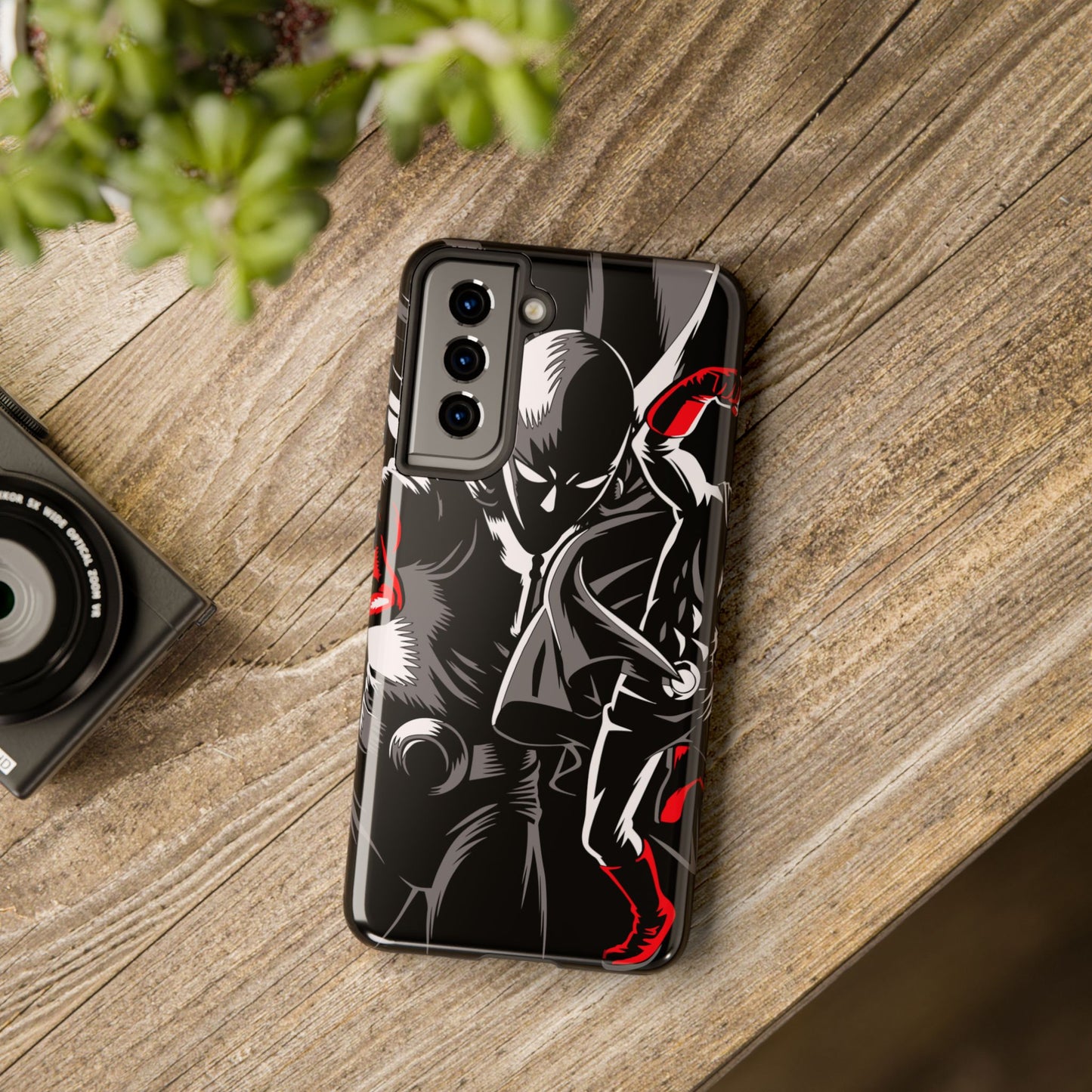 Saitama Serious Punch Anime Phone Case | Anime-Inspired Protective Cover | Double Layer iPhone & Samsung Case