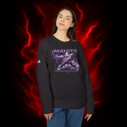 Cursed Spirit Mahito III Adidas Unisex Fleece Crewneck Sweatshirt