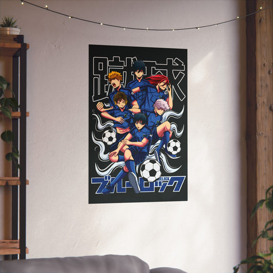 Blue Lock Team Z Matte Vertical Poster | Anime Soccer Wall Art
