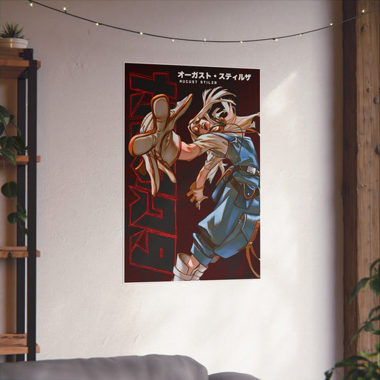 August Stilza Matte Vertical Poster | Anime-Inspired Wall Art Manga Decor