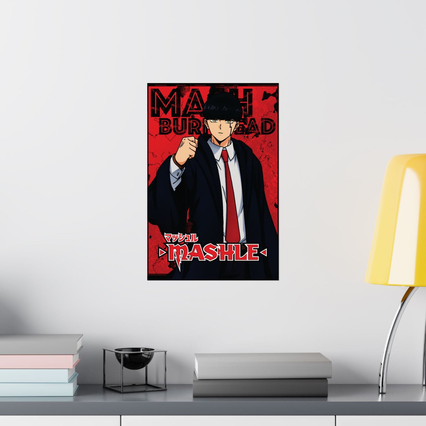 Mash Burnedead Poster | Anime-Inspired Wall Art | Muscle Mage Decor | Otaku Manga Print | Shonen Anime Poster
