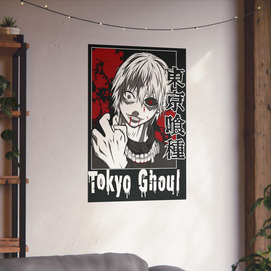Senile Kaneki Matte Vertical Poster | Tokyo Ghoul Anime Wall Art