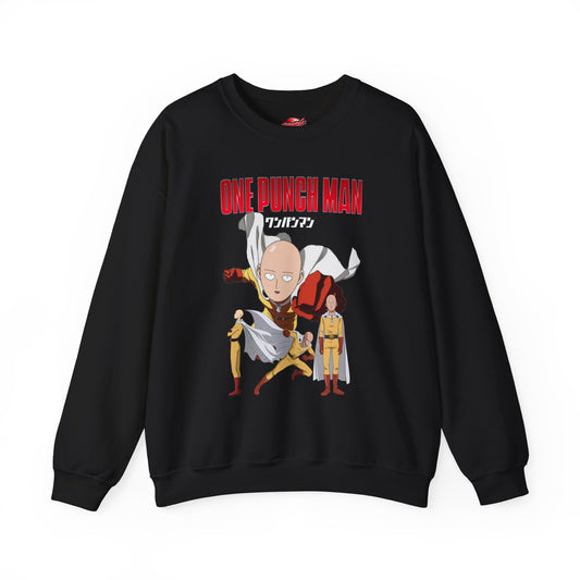 Saitama Anime Crewneck | Unisex Heavy Cotton Anime-Inspired Streetwear Sweatshirt | Manga Graphic Apparel