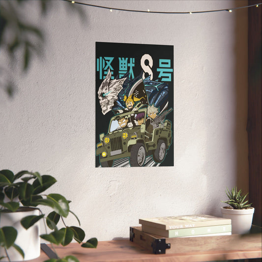 Third Division Mayhem Matte Vertical Poster | Kaiju No. 8 Anime Wall Art