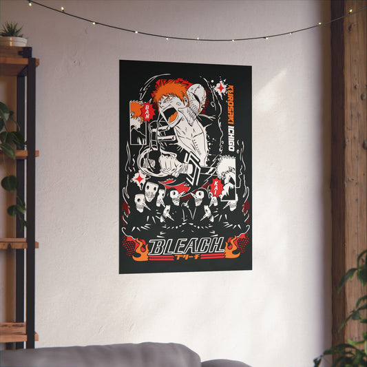 Hollow Ichigo Dark Reign Matte Vertical Poster | Bleach Anime Wall Art