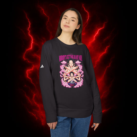 Nobody's Getting In My Way Adidas Unisex Fleece Crewneck Sweatshirt