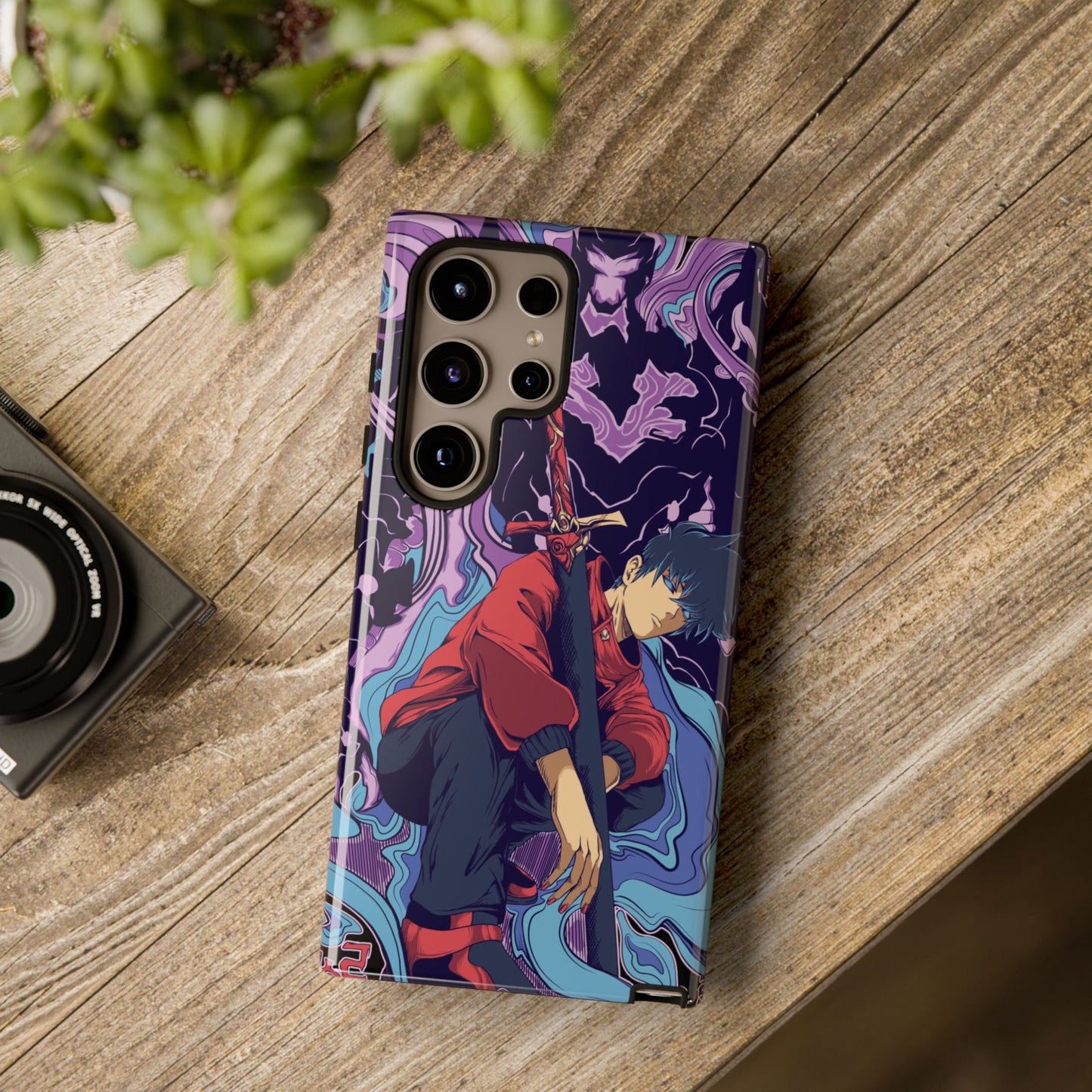 Sung Drip-Woo Double Layered Phone Case | Shadow Monarch Anime-Inspired Protective Case for iPhone & Samsung | Funny Anime Phone Cover