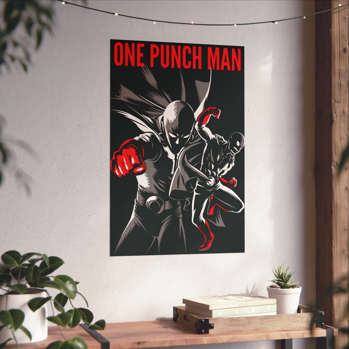 Saitama Serious Punch Anime Poster | Anime-Inspired Matte Wall Art | Manga Action Decor