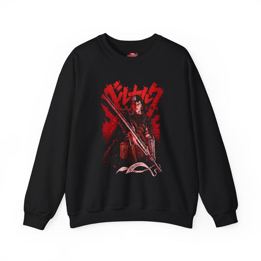 Guts Eclipse Rage Crewneck Sweatshirt | Anime-Inspired Streetwear Graphic Sweater | Dark Fantasy Manga Pullover