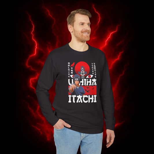 Itachi Tsukuyomi Adidas Unisex Fleece Crewneck Sweatshirt