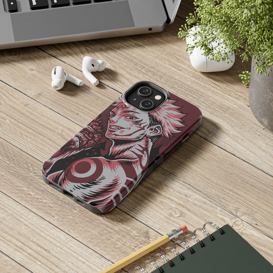 Cursed King Sukuna Phone Case | Anime-Inspired Protective Case | Ryomen Sukuna Anime Cover | Double Layered Shockproof Case