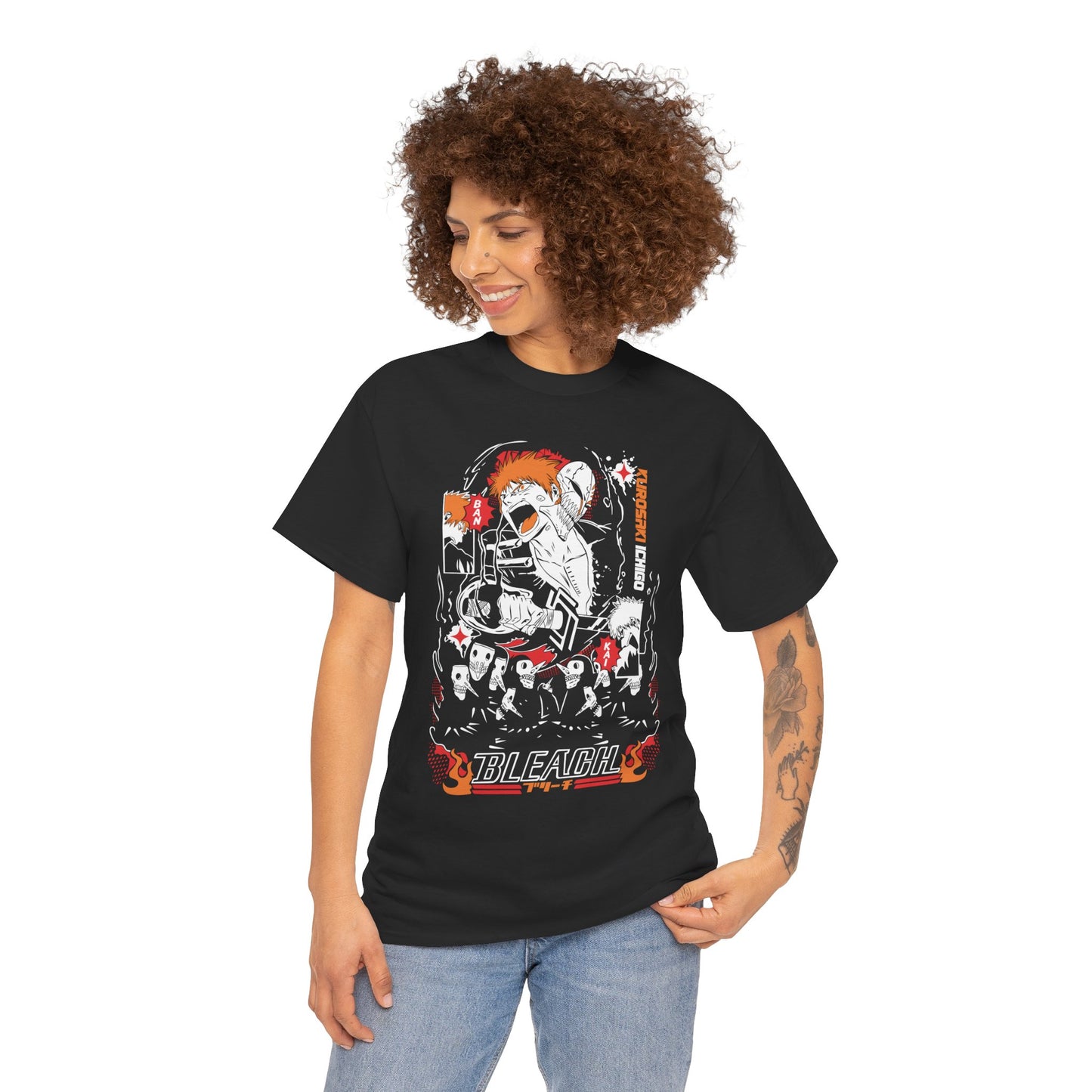 Hollow Ichigo Dark Reign Unisex Heavy Cotton T-Shirt | Bleach Anime Streetwear Tee