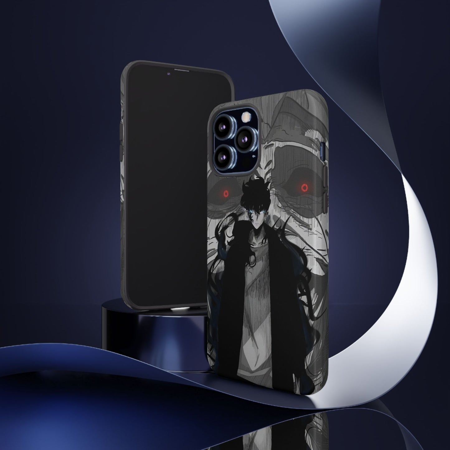 Sung Jin-Woo Monarch’s Rise Double Layered Phone Case | Shadow Monarch Anime-Inspired Protective Case for iPhone & Samsung