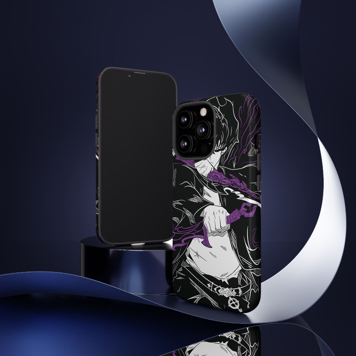 Sung Jinwoo Twin Daggers Double Layered Phone Case | Shadow Assassin Anime-Inspired Protective Case for iPhone & Samsung